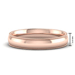 Load image into Gallery viewer, 4 mm Comfort Fit Wedding Band Milgrain Edge
