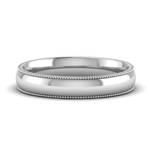 Comfort Fit Wedding Band Milgrain Edge