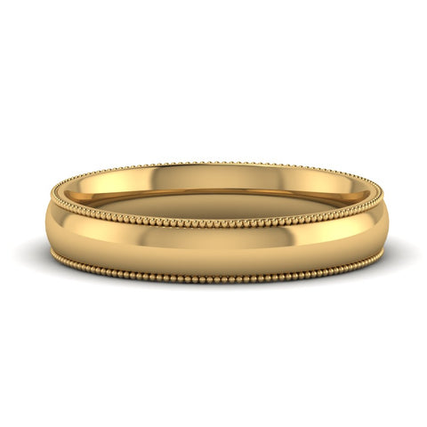 Comfort Fit Wedding Band Milgrain Edge