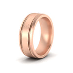 Load image into Gallery viewer, 8-mm-together-milgrain-mens-gold-wedding-bands-in-rose-gold-fdm11341angle3-8.00mm-nl-rg

