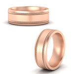 Load image into Gallery viewer, 8-mm-together-milgrain-mens-gold-wedding-bands-in-rose-gold-fdm11341angle3-8.00mm-nl-rg
