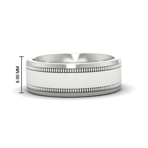Mens Band Double Milgrain