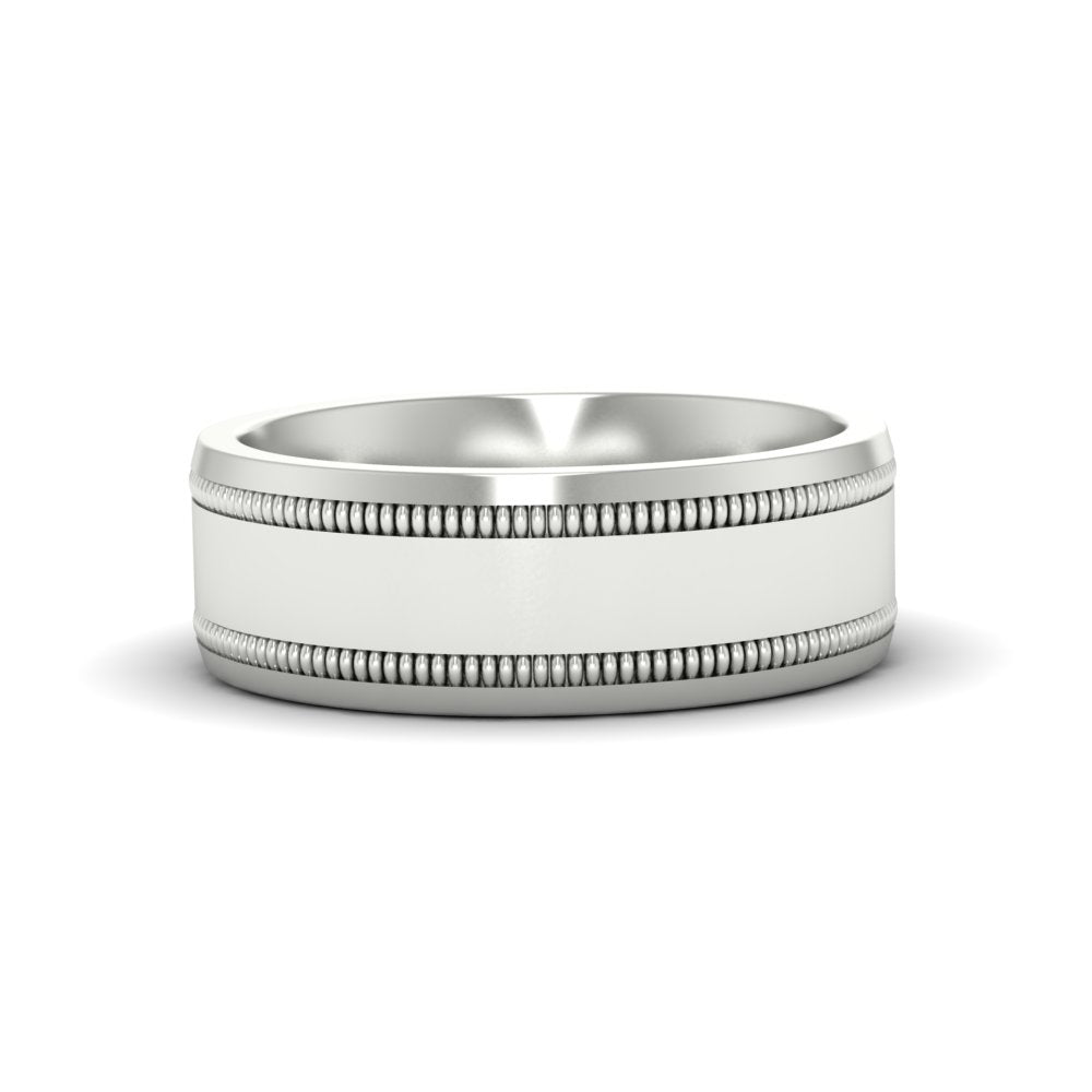 5 mm Mens Band Double Milgrain