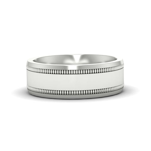 Mens Band Double Milgrain