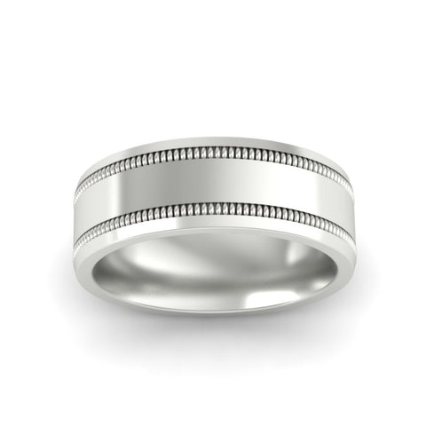 Mens Band Double Milgrain