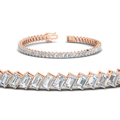 Emerald Diagonal Tennis Bracelet