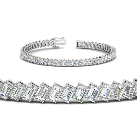 Emerald Diagonal Tennis Bracelet
