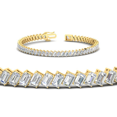 Emerald Diagonal Tennis Bracelet