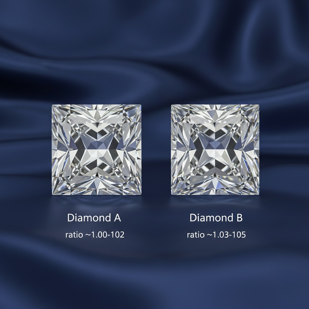 Do Princess Cut Diamonds Look Bigger Based on Ratio?