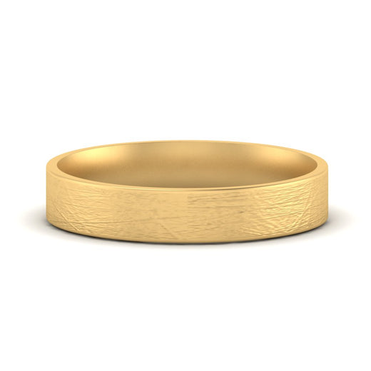 Ice Textured Mens 5mm Comfort Fit Wedding Band