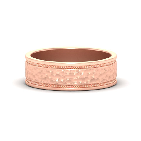 Light Weight Classic Hammered Wedding Ring