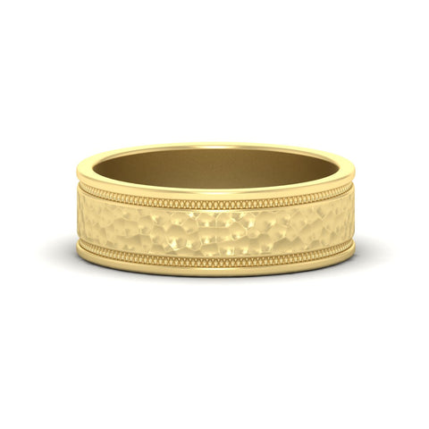 Light Weight Classic Hammered Wedding Ring