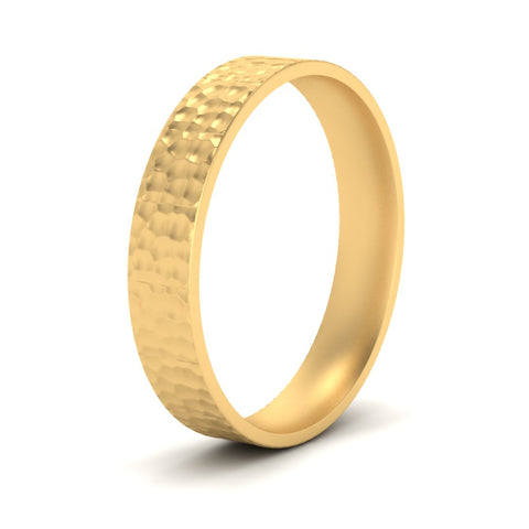 Hammered Finish Mens Wedding Band