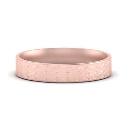 Unique Rock Textured Mens Wedding Band