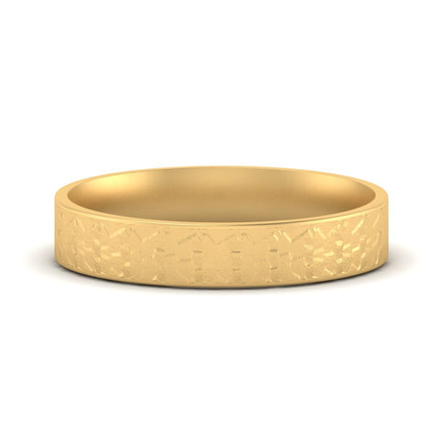 Unique Rock Textured Mens Wedding Band
