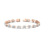 Load image into Gallery viewer, 9-carat-multi-shape-diamond-tennis-bracelet-in-rose-gold-fdbrc11544-nl-rg
