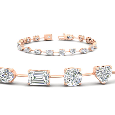 9 Carat Multi Shape Diamond Tennis Bracelet