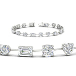 Load image into Gallery viewer, 9-carat-multi-shape-diamond-tennis-bracelet-in-white-gold-fdbrc11544angle2-nl-wg
