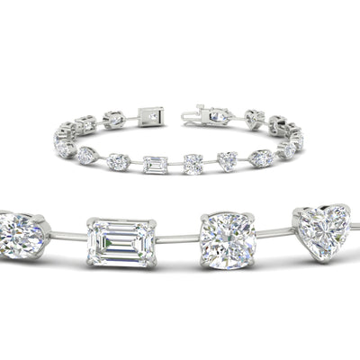 9 Carat Multi Shape Diamond Tennis Bracelet