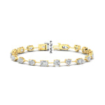 Load image into Gallery viewer, 9-carat-multi-shape-diamond-tennis-bracelet-in-yellow-gold-fdbrc11544-nl-yg-hw
