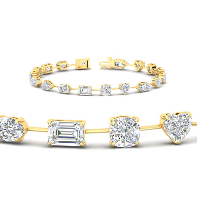 9 Carat Multi Shape Diamond Tennis Bracelet