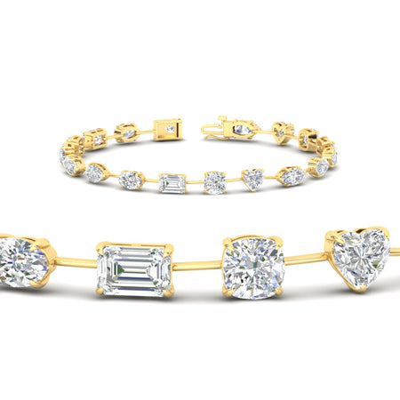 9 Carat Multi Shape Diamond Tennis Bracelet