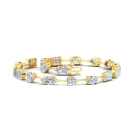 Load image into Gallery viewer, 9-carat-multi-shape-diamond-tennis-bracelet-in-yellow-gold-fdbrc11544angle4-nl-yg
