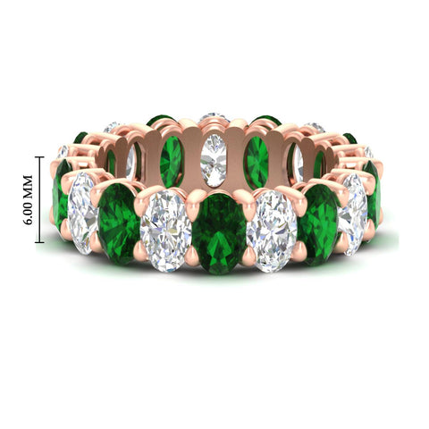 9-carat-oval-diamond-luxury-eternity-ring-with-emerald-in-rose-gold-fdewb8324ovgemgrsleep-6.00x4.00mm-nl-rg-hw