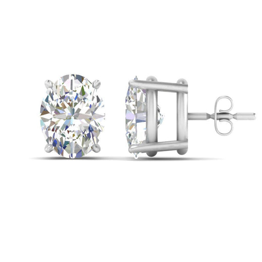 Stud Mens Earring Basket Oval Shaped
