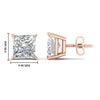 Load image into Gallery viewer, 9-carat-princess-cut-stud-earring-in-rose-gold-FDEAR10411PRANGLE1-9.00CT-NL-RG-HW.jpg?v=1763113297