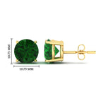 Load image into Gallery viewer, 9-carat-round-emerald-stud-earring-for-women-in-yellow-gold-fdear10411rogemgrangle2-9.00ct-nl-yg-hw_55f2f3b1-f881-43cd-8a7d-eb6c06bf8468.jpg?v=1765339407
