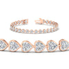 Load image into Gallery viewer, 9-ct-bezel-tennis-bracelet-heart-shaped-diamond-in-rose-gold-fdbrc10581htangle2-9-ct-nl-rg