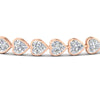 Load image into Gallery viewer, 9-ct-bezel-tennis-bracelet-heart-shaped-diamond-in-rose-gold-fdbrc10581htangle2-9-ct-nl-rg