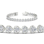 Load image into Gallery viewer, 9-ct-bezel-tennis-bracelet-heart-shaped-diamond-in-white-gold-fdbrc10581htangle2-9-ct-nl-wg

