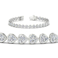 Thumbnail 21 - 9-ct-bezel-tennis-bracelet-heart-shaped-diamond-in-white-gold-fdbrc10581htangle2-9-ct-nl-wg
