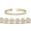 Load image into Gallery viewer, 9-ct-bezel-tennis-bracelet-heart-shaped-diamond-in-yellow-gold-fdbrc10581htangle2-9-ct-nl-yg