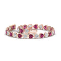 Thumbnail 13 - 9-ct-bezel-tennis-bracelet-heart-shaped-diamond-with-pink-sapphire-in-rose-gold-fdbrc10581htgsadrpiangle2-9-ct-nl-rg