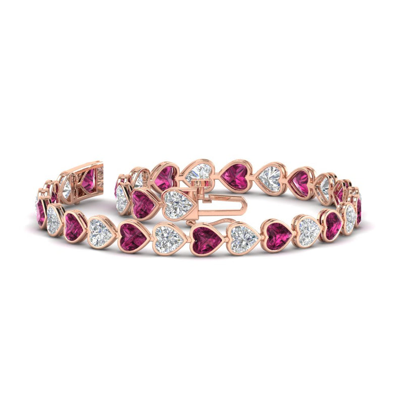 9-ct-bezel-tennis-bracelet-heart-shaped-diamond-with-pink-sapphire-in-rose-gold-fdbrc10581htgsadrpiangle2-9-ct-nl-rg