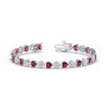 Thumbnail 32 - 9-ct-bezel-tennis-bracelet-heart-shaped-diamond-with-pink-sapphire-in-white-gold-fdbrc10581htgsadrpiangle2-9-ct-nl-wg