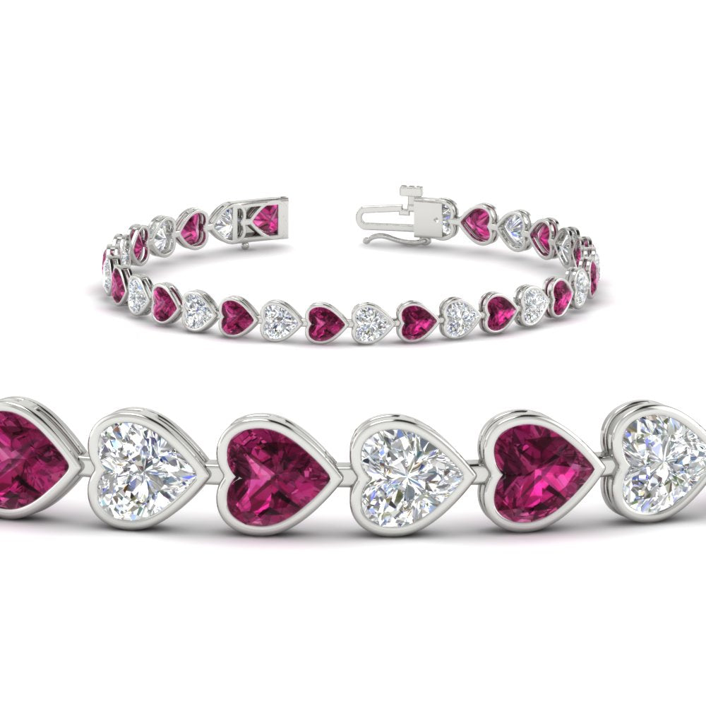9-ct-bezel-tennis-bracelet-heart-shaped-diamond-with-pink-sapphire-in-white-gold-fdbrc10581htgsadrpiangle2-9-ct-nl-wg