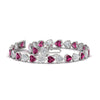 Load image into Gallery viewer, 9-ct-bezel-tennis-bracelet-heart-shaped-diamond-with-pink-sapphire-in-white-gold-fdbrc10581htgsadrpiangle2-9-ct-nl-wg