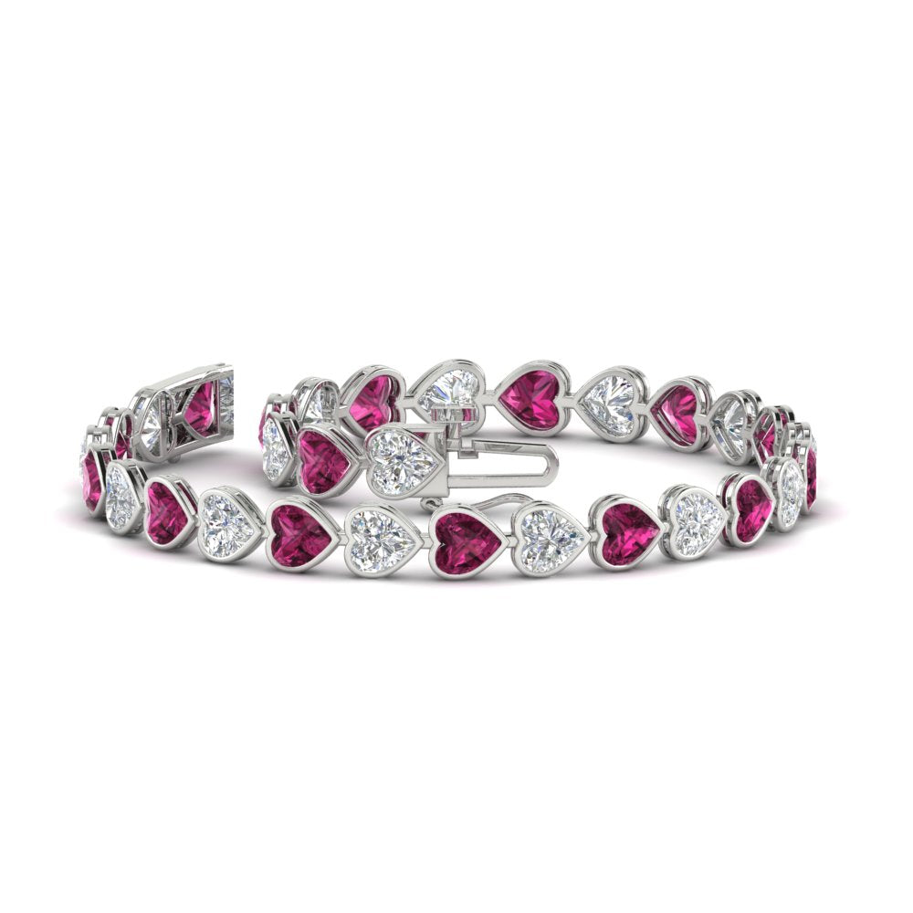9-ct-bezel-tennis-bracelet-heart-shaped-diamond-with-pink-sapphire-in-white-gold-fdbrc10581htgsadrpiangle2-9-ct-nl-wg