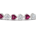 Thumbnail 34 - 9-ct-bezel-tennis-bracelet-heart-shaped-diamond-with-pink-sapphire-in-white-gold-fdbrc10581htgsadrpiangle2-9-ct-nl-wg
