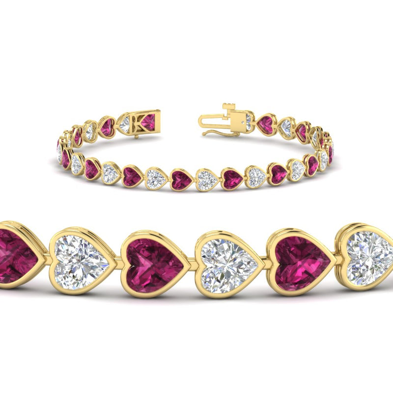 9-ct-bezel-tennis-bracelet-heart-shaped-diamond-with-pink-sapphire-in-yellow-gold-fdbrc10581htgsadrpiangle2-9-ct-nl-yg