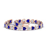 Load image into Gallery viewer, 9-ct-bezel-tennis-bracelet-heart-shaped-diamond-with-sapphire-in-rose-gold-fdbrc10581htgsablangle2-9-ct-nl-rg