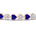 Thumbnail 9 - 9-ct-bezel-tennis-bracelet-heart-shaped-diamond-with-sapphire-in-rose-gold-fdbrc10581htgsablangle2-9-ct-nl-rg