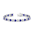 Thumbnail 27 - 9-ct-bezel-tennis-bracelet-heart-shaped-diamond-with-sapphire-in-white-gold-fdbrc10581htgsablangle2-9-ct-nl-wg
