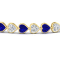 Thumbnail 49 - 9-ct-bezel-tennis-bracelet-heart-shaped-diamond-with-sapphire-in-yellow-gold-fdbrc10581htgsablangle2-9-ct-nl-yg