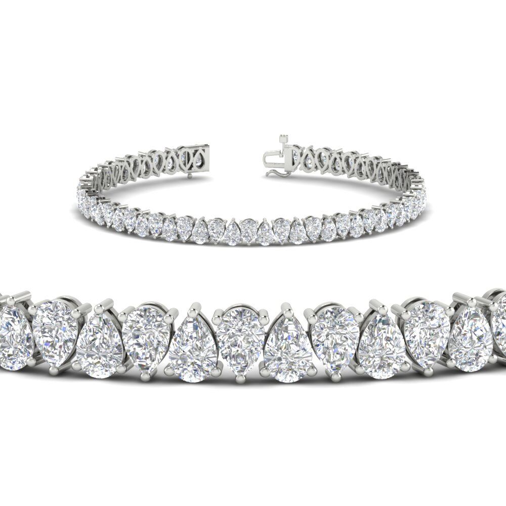 9 Ct Pear Cut Tennis Bracelet