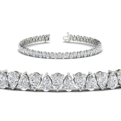 9 Ct Pear Cut Tennis Bracelet